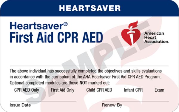 หลักสูตร American Heart Association® First Aid CPR AED - ใบรับรองระดับนานาชาติ