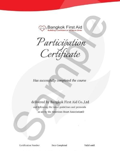 BanGkok First Aid Thai CPR certificate