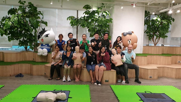 Enhancing Lives with CPR AED Training at Line Company (Thailand)