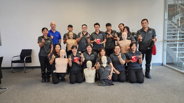 First Aid CPR AED training at Brose Company in Rayong with Bangkok First Aid