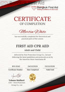 1-Day Bangkok First Aid® First Aid CPR AED Course - National Certificate Bangkok First Aid