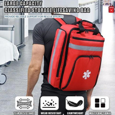 First Aid Medical Backpack Empty Nurse Treatment First