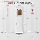 AED Floor Stand Cabinet (white and red) durable metal construction