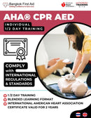 American Heart Association® CPR AED Course - International Certificate (eLearning + practice) Bangkok First Aid