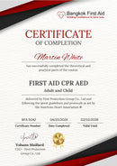 1-Day Bangkok First Aid® First Aid CPR AED Course - National Certificate Bangkok First Aid