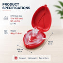 BVM®_Adult CPR Pocket Mask Resuscitator in Hard Case high-quality silicone CPR pocket mask