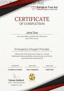 Bangkok First Aid® Online Emergency Oxygen Provider Course (English) - National Certificate nationally recognised eLearning certificate