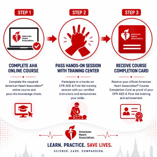 1-Day American Heart Association® First Aid CPR AED Course - International Certificate - Corporates