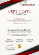 ½-Day Bangkok First Aid® Emergency Oxygen Provider Course - National Certificate - Corporate with an nationally recognised certificate 
