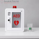 Indoor Metal AED Cabinet Easy Access with Alarm equipped with an alarm and strobe light