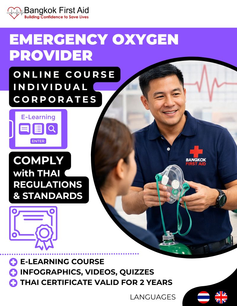 Bangkok First Aid® Online Emergency Oxygen Provider Course (English) - National Certificate