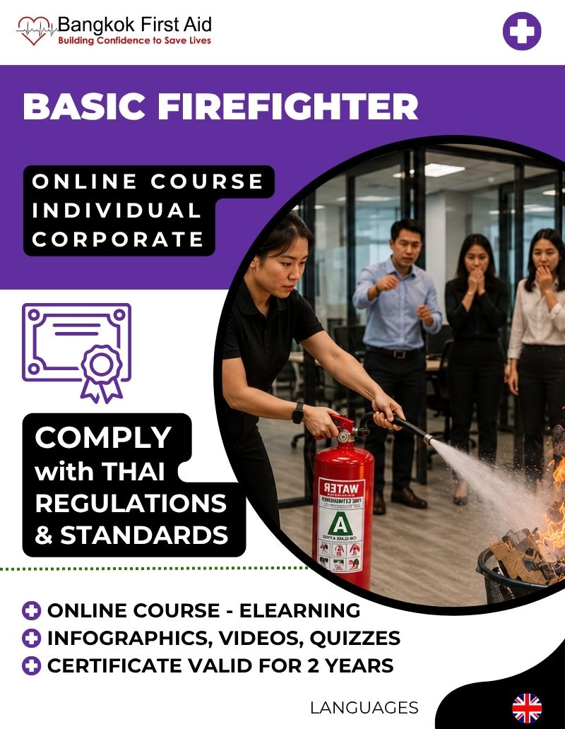 Bangkok First Aid® Online Basic Firefighter Course (English) - National Certificate