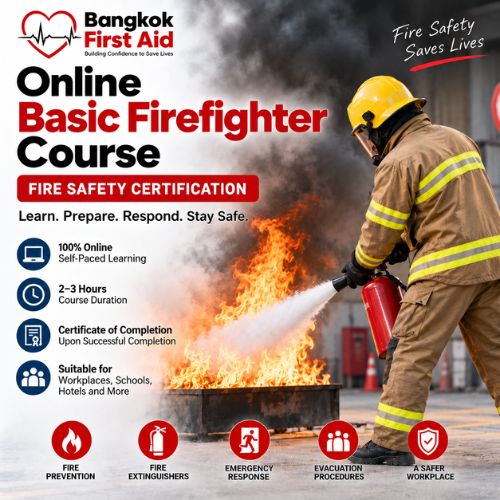 Bangkok First Aid® Online Basic Firefighter Course (English) - National Certificate