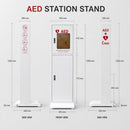 AED Floor Stand Cabinet (white and red) durable metal construction