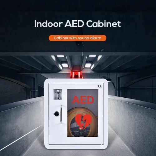 ตู้ AED โลหะในอาคาร เข้าถึงได้ง่ายพร้อมสัญญาณเตือน