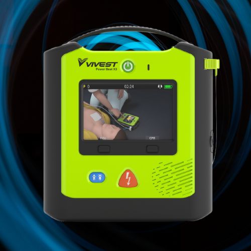 เครื่องกระตุ้นหัวใจด้วยไฟฟ้า VIVEST® PowerBeat AED X3