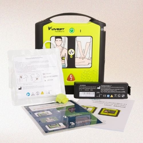 VIVEST® PowerBeat X1 AED Set - Defibrillator (English, Thai or Chinese)