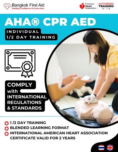 American Heart Association AHA CPR AED training course with international certification Bangkok Thailand