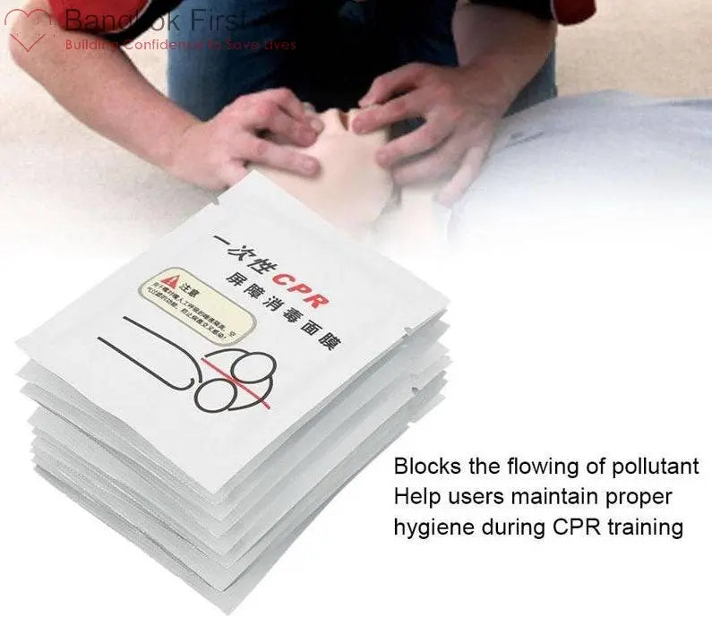 Disposable CPR Training Barrier Face Shield - 50 Pcs / box Bangkok First Aid