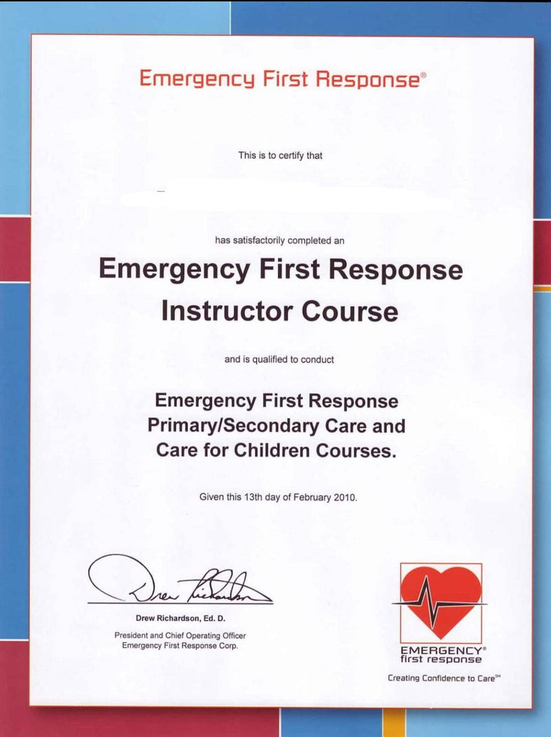 Emergency First Response® หลักสูตรผู้สอนการปฐมพยาบาลเบื้องต้น - การจองรายบุคคล