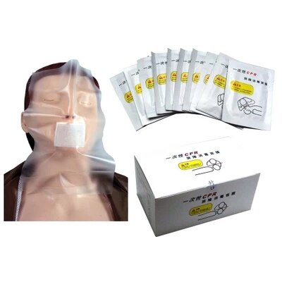 Disposable CPR Training Barrier Face Shield - 50 ชิ้น / กล่อง