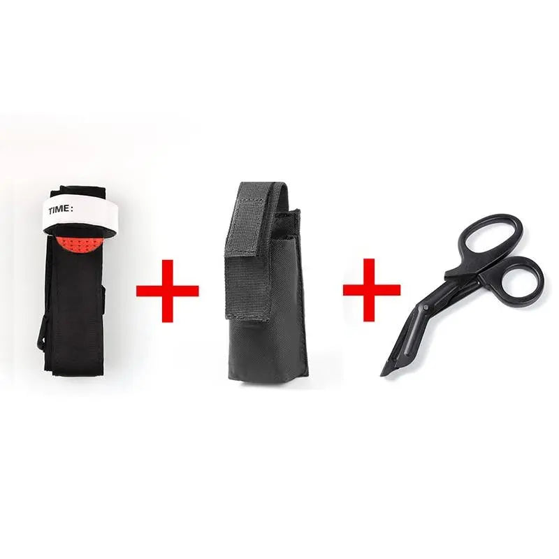 Combat Application Tourniquet + Carry Pouch + EMT Shears