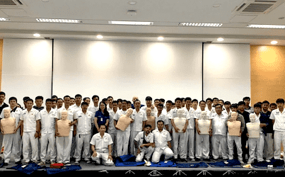 Honda's team CPR AED training course with Bangkok First Aid in Thailand